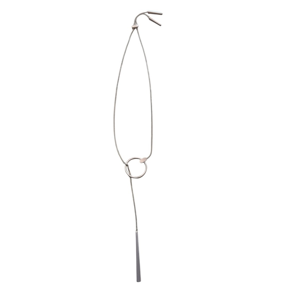 Kendra Scott Tegan Y Necklace Rose Gold with Slide Closure Lariat Style